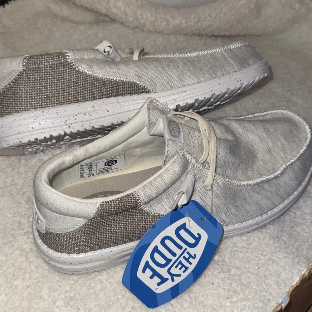 Men’s Hey Dude’s Wally Stitch Optic White 40021-1K3 - Picture 4 of 10